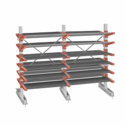 Стеллаж консольный СТ-062 2450х3160х1400 6 ярусов +Н двухсторонний