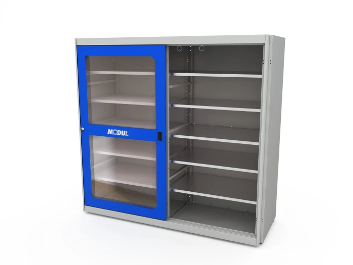 Шкаф для инструментов MODUL XXL 01 с раздвижными дверями со смотровыми окнами
