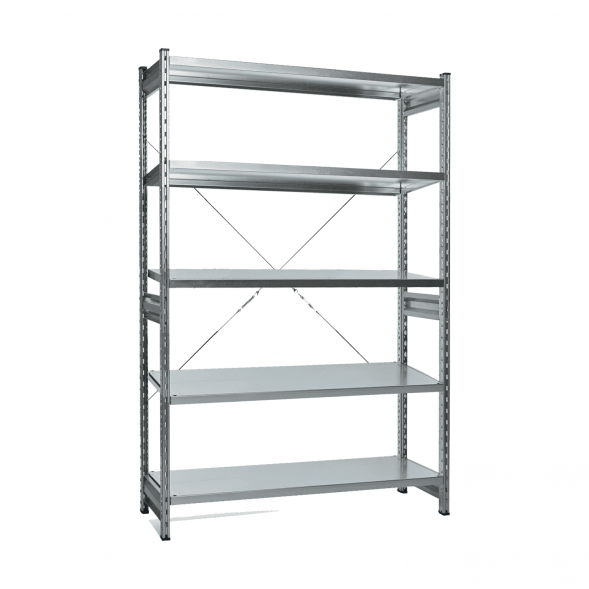 Стеллаж СТ-031 цинк 2279х1300х600 5 полок до 200 кг