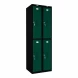 Шкаф металлический четырехдверный черный с темно-зеленым