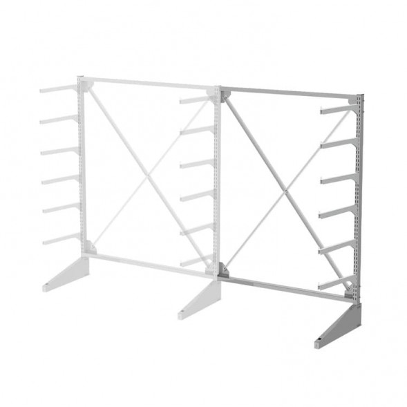 Стеллаж консольный односторонний Sortex 1920х1587х720 6 яруса ДС