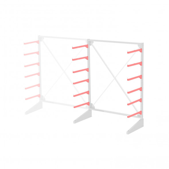 Стеллаж консольный односторонний Sortex 1920х1587х720 6 яруса ДС
