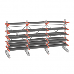 Стеллаж консольный СТ-062 2450х4660х1400 5 ярусов +Н двухсторонний