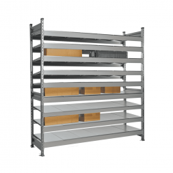 Стеллаж СТ-023 2000х1200х600 с 9 ярусами (рамы и настил - цинк)