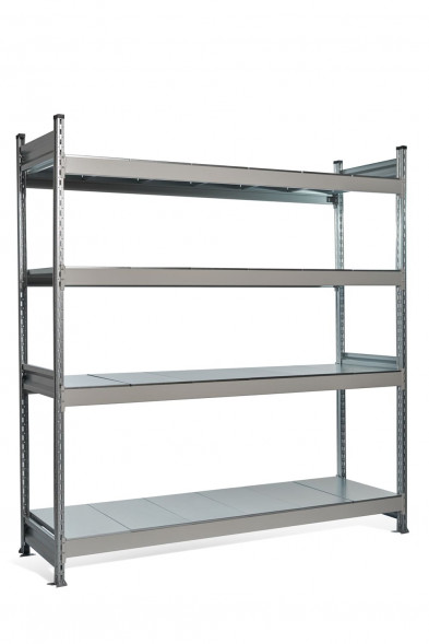 Стеллаж СТ-023 2700х1200х300 с 4 ярусами (рамы и настил - цинк)