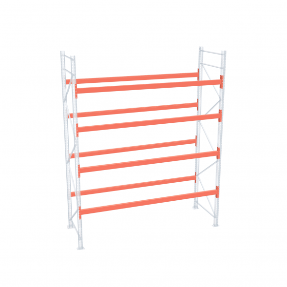 Стеллаж палетный ДиКом СП 3000х2250х1000 с 4 ярусами до 2000 кг / до 1000 кг на паллет П-70