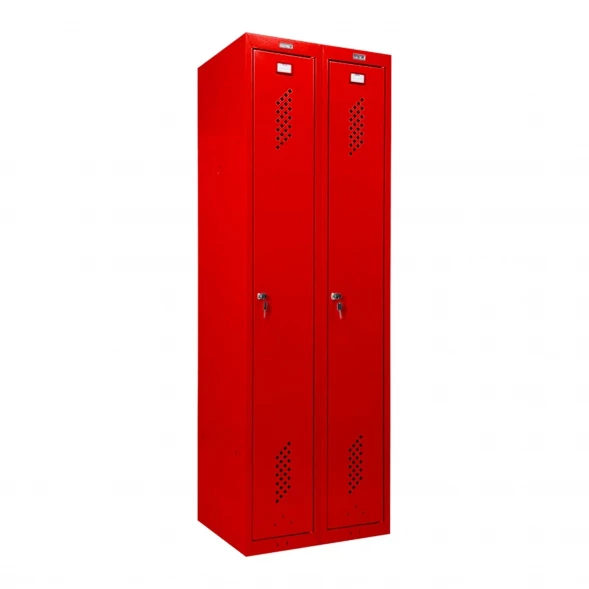 Шкаф металлический для одежды красный