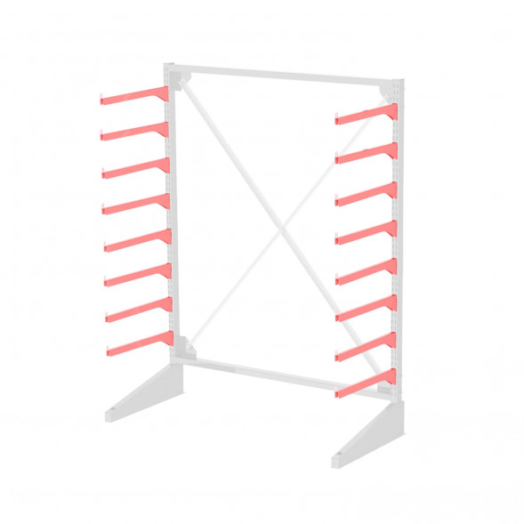 Стеллаж консольный односторонний Sortex 1920х1634х720 8 ярусов