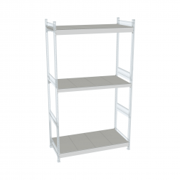 Стеллаж СТ-023 2700х1800х600 с 3 ярусами (рамы и настил - окрас)