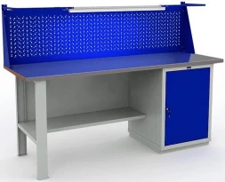 Верстак с экраном и освещением усиленный W200.F2/WS1.011.W