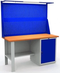 Верстак для балкона с полками W160.F2/WS1.021