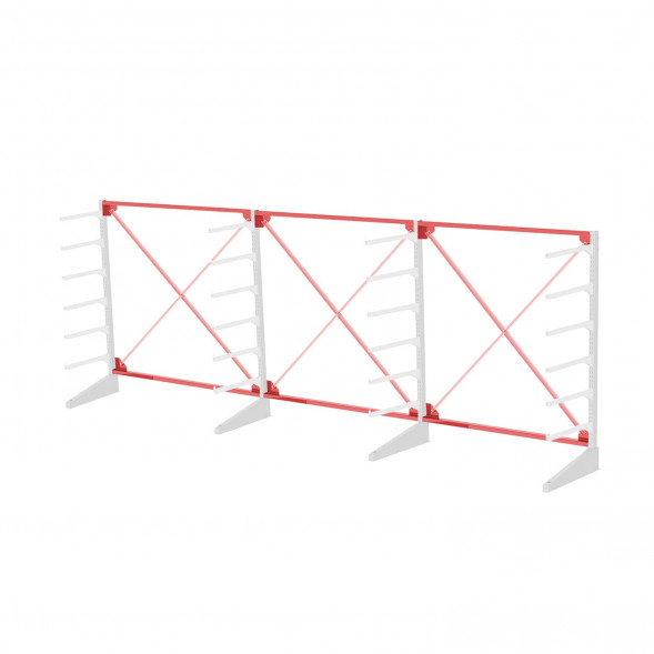 Стеллаж консольный односторонний Sortex 1920х4808х720 6 ярусов