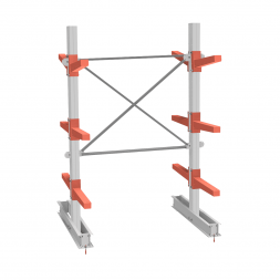 Стеллаж консольный СТ-062 2450х1660х1400 3 яруса двухсторонний