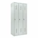 Шкаф металлический трехсекционный светло-серый