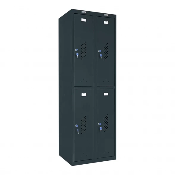 Шкаф металлический четырехсекционный графит