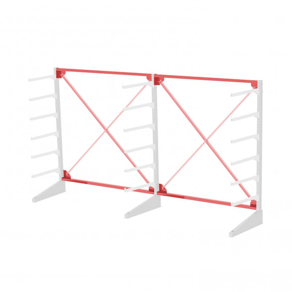 Стеллаж консольный односторонний Sortex 1920х3221х720 6 ярусов