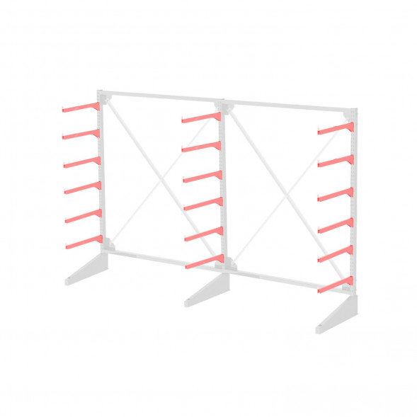 Стеллаж консольный односторонний Sortex 1920х3221х720 6 ярусов