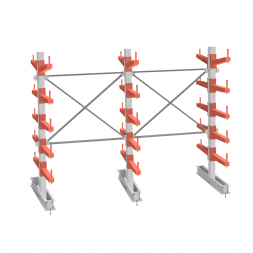 Стеллаж консольный СТ-062 2450х3160х1400 5 ярусов +О двухсторонний