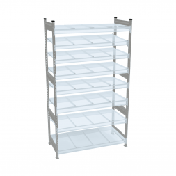 Стеллаж СТ-023 1800х1500х800 с 8 ярусами (рамы и настил - окрас)