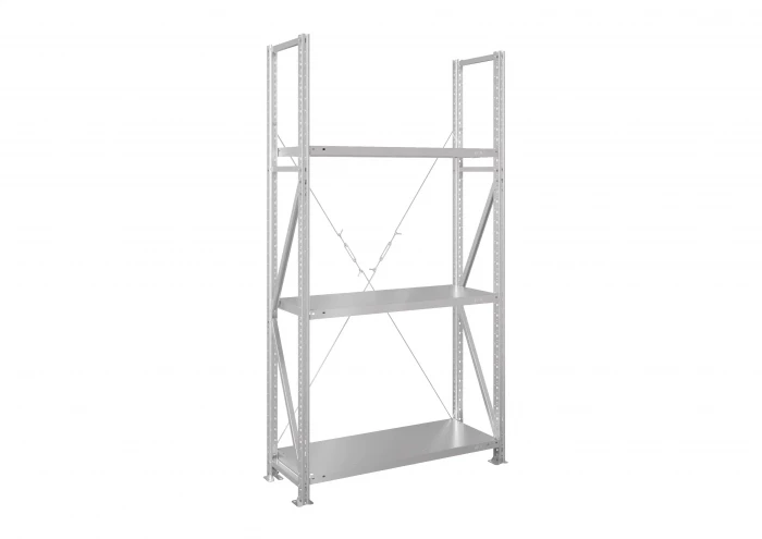 Стеллаж металлический MS U 2500х1500х400 3 полки сплошные до 150 кг