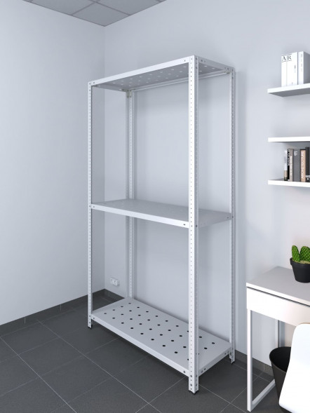 Стеллаж ТС Лайт 2000х1200х600 с 3 перфорированными полками
