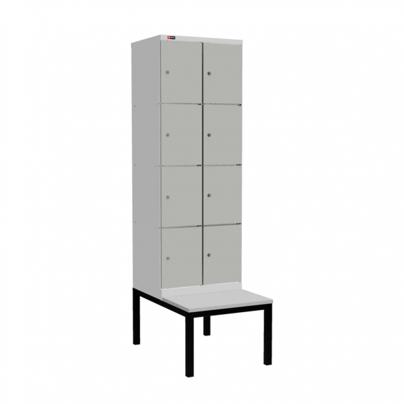 Шкаф Диком УНО-324 (RAL 7038 + RAL 7038) на подставке-скамейке