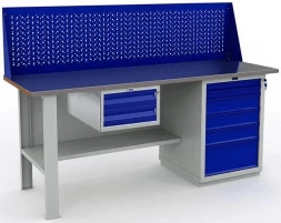 Верстак большой с экраном производственный W200.F2/WS6.110.W