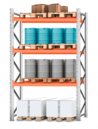 Стеллаж паллетный 3000х1800х1100 3 яруса Р100.1.5Б120.2
