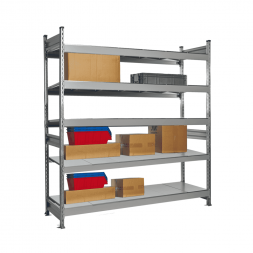 Стеллаж СТ-023 2700х1500х800 с 5 ярусами (рамы и настил - цинк)