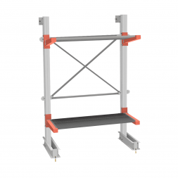 Стеллаж консольный СТ-062 2450х1660х830 2 яруса +Н односторонний