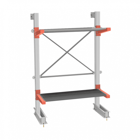 Стеллаж консольный СТ-062 2450х1660х830 2 яруса +Н односторонний