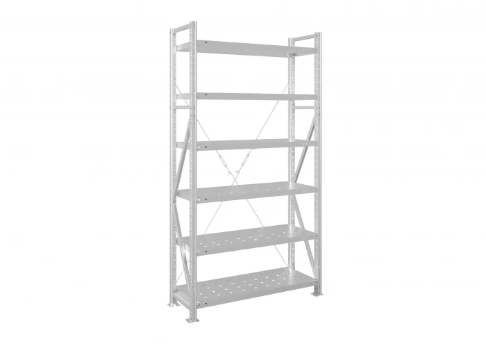 Стеллаж металлический MS U 2500х1200х500 6 полок перфорированные до 300 кг