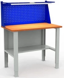 Верстак с экраном усиленный W120.F2/F2.011.WSh