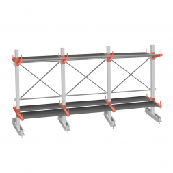 Стеллаж консольный СТ-062 2450х4660х1400 2 яруса +ОН двухсторонний