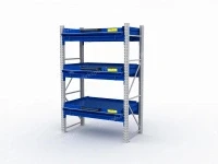 Стеллаж с выкатными платформами S-HEAVY 1000/1300 (3 яруса хранения)