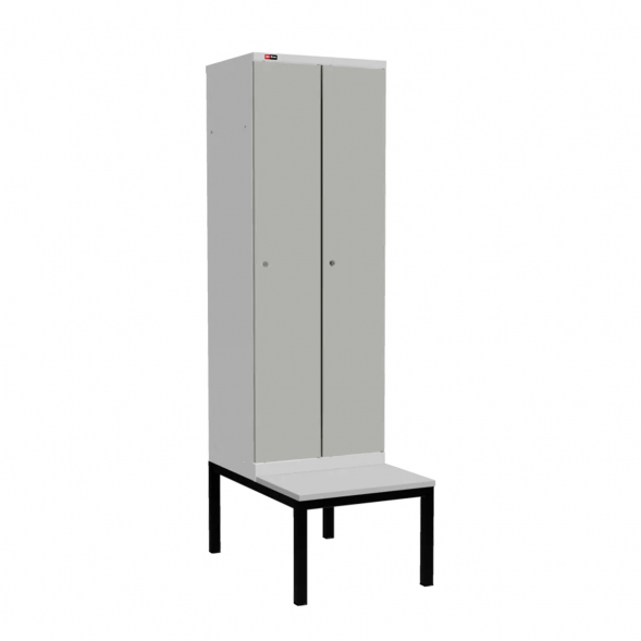 Шкаф Диком УНО-321 (RAL 7038 + RAL 7038) на подставке-скамейке