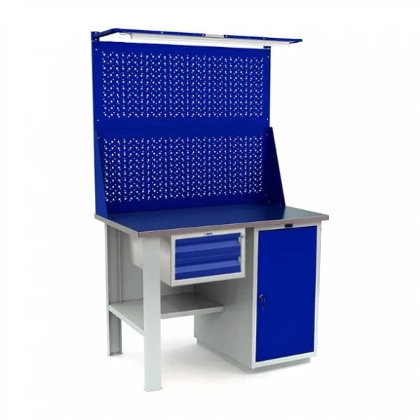 Верстак для балкона с двумя экранами WT120.F1/WD1.121