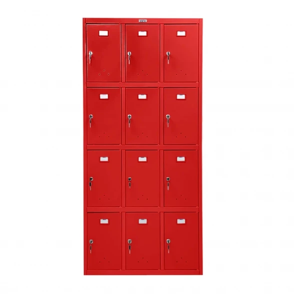 Шкаф сумочница металлический красный