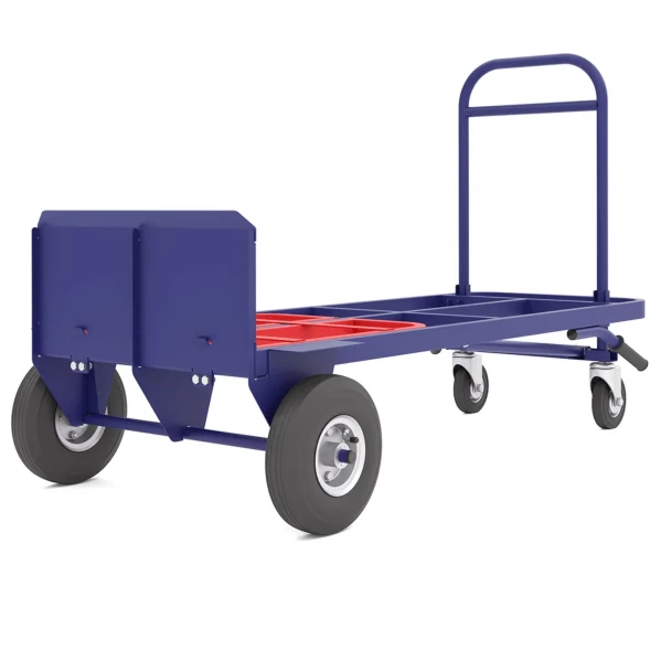 Тележка грузовая универсальная ТГУ 200 колёса (d250 + d125 болтовое) пневмо резина