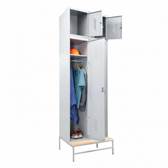 Шкаф LS-K-780 на скамье-подставке с антресолью