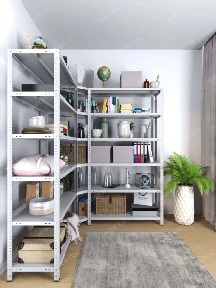 Стеллаж угловой МС 1500х1800х1800/600 мм 6 ярусов