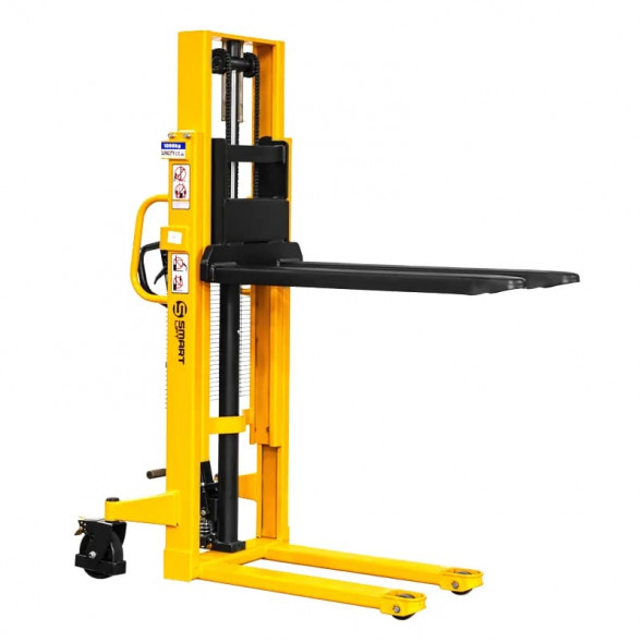 Ручной гидравлический штабелер SDJ 1020 (г/п 1 т, 2 м, фиксированные вилы) SMART
