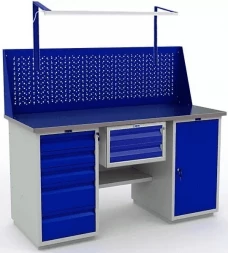 Верстак Практик с полками в сарай WT160.WD5/WD1.111