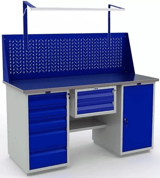 Верстак Практик с полками в сарай WT160.WD5/WD1.111