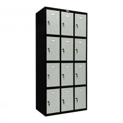 Шкаф металлический для сумок черный с серым