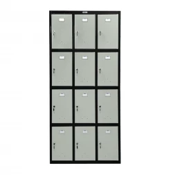 Шкаф металлический для сумок черный с серым