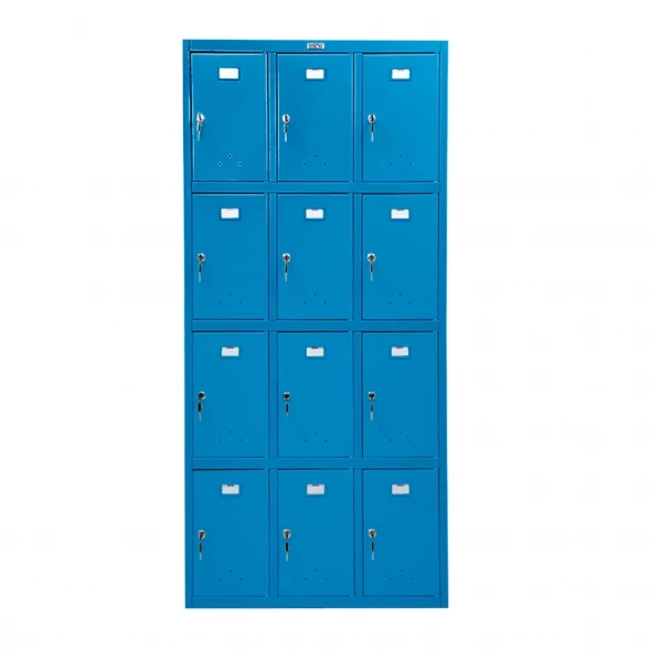 Шкаф сумочница металлический голубой