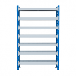 Стеллаж SGR-V 350 кг 2000х1500х600 7 ярусов (рамы RAL 5015 / настил цинк) ОС