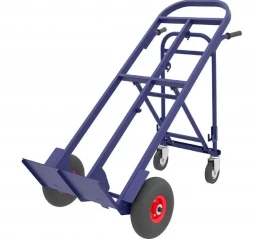 Тележка грузовая универсальная ТГУ 300 колёса  (d250 пневмо + d125 болтовые)