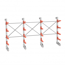 Стеллаж консольный СТ-062 2450х4660х830 4 яруса односторонний